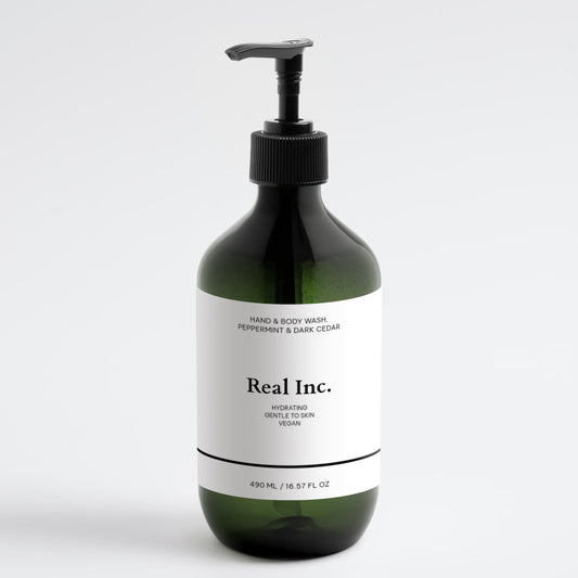 Hand & Body Wash, Peppermint & Dark Cedar
